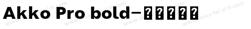 Akko Pro bold字体转换